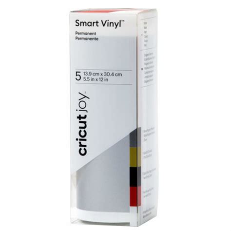 2009833 - Cricut Joy Permanent Smart Vinyl Elegance Sampler; 1 roll 5.5 in x 48 in (13.9 cm x 121.9 cm); Matte finish; Works without a machine mat – just load & go!; Dishwasher friendly; Weather-resistant, ideal for outdoor projects; For Cricut Joy™